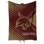 texas state bobcats arrow layers maroon quilt blanket best selling