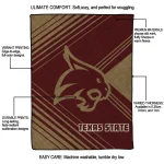 texas state bobcats arrow layers maroon quilt blanket best selling