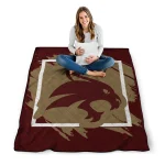 texas state bobcats block border maroon quilt blanket best selling