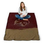 texas state bobcats dot illusion maroon quilt blanket best selling