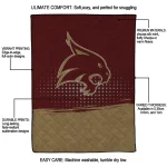 texas state bobcats dot illusion maroon quilt blanket best selling