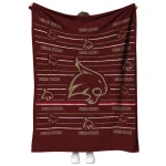 texas state bobcats handdrawn stripes maroon quilt blanket best selling
