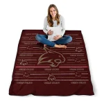 texas state bobcats handdrawn stripes maroon quilt blanket best selling