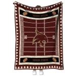 texas state bobcats mickey player maroon quilt blanket best selling
