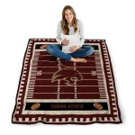 texas state bobcats mickey player maroon quilt blanket best selling