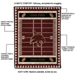 texas state bobcats mickey player maroon quilt blanket best selling