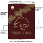 texas state bobcats paint trail maroon quilt blanket best selling
