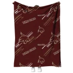 texas state bobcats sketch lines maroon quilt blanket best selling