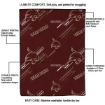 texas state bobcats sketch lines maroon quilt blanket best selling