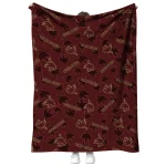 texas state bobcats solid classic maroon quilt blanket best selling