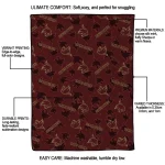 texas state bobcats solid classic maroon quilt blanket best selling