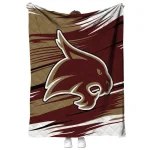 texas state bobcats wild lines maroon white quilt blanket best selling