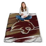 texas state bobcats wild lines maroon white quilt blanket best selling
