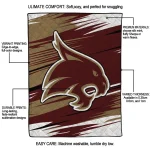 texas state bobcats wild lines maroon white quilt blanket best selling