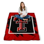 texas tech red raiders block border red quilt blanket best selling