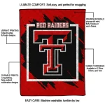 texas tech red raiders block border red quilt blanket best selling
