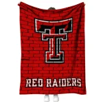 texas tech red raiders brick grid red quilt blanket best selling