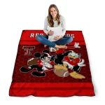 texas tech red raiders disney football red quilt blanket best selling