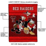 texas tech red raiders disney football red quilt blanket best selling