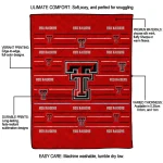 texas tech red raiders handdrawn stripes red quilt blanket best selling