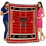 texas tech red raiders mickey player red quilt blanket best selling