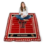 texas tech red raiders mickey player red quilt blanket best selling