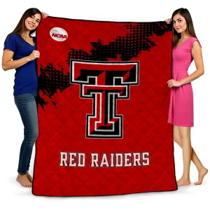 texas tech red raiders paint trail red quilt blanket best selling