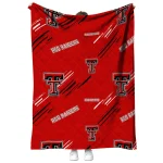 texas tech red raiders sketch lines red quilt blanket best selling