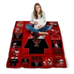 texas tech red raiders snoopy love red quilt blanket best selling
