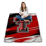 texas tech red raiders wild lines red white quilt blanket best selling