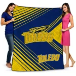 toledo rockets arrow layers blue quilt blanket best selling