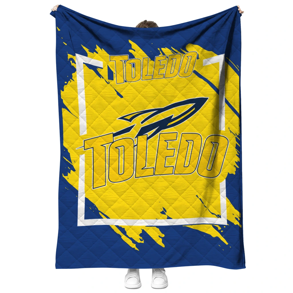 toledo rockets block border blue quilt blanket fashion forward toledo rockets block border blue quilt blanket fashion forward