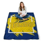 toledo rockets block border blue quilt blanket best selling