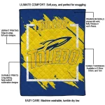 toledo rockets block border blue quilt blanket best selling