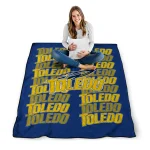 toledo rockets bold red blue quilt blanket best selling