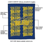 toledo rockets bold red blue quilt blanket best selling
