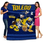 toledo rockets disney football blue quilt blanket best selling