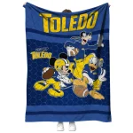 toledo rockets disney football blue quilt blanket best selling