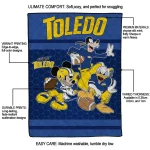 toledo rockets disney football blue quilt blanket best selling