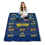 toledo rockets handdrawn stripes blue quilt blanket best selling