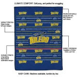 toledo rockets handdrawn stripes blue quilt blanket best selling