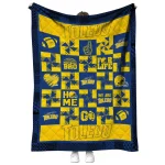 toledo rockets helmet heart blue quilt blanket best selling