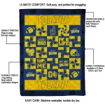 toledo rockets helmet heart blue quilt blanket best selling
