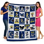 toledo rockets mickey mouse motif blue white quilt blanket best selling