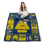 toledo rockets snoopy love blue quilt blanket best selling