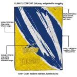 toledo rockets stroke art blue white quilt blanket best selling