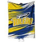 toledo rockets wild lines blue white quilt blanket best selling