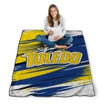 toledo rockets wild lines blue white quilt blanket best selling