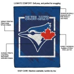 toronto blue jays block border blue quilt blanket best selling