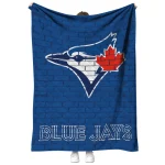 toronto blue jays brick grid blue quilt blanket best selling